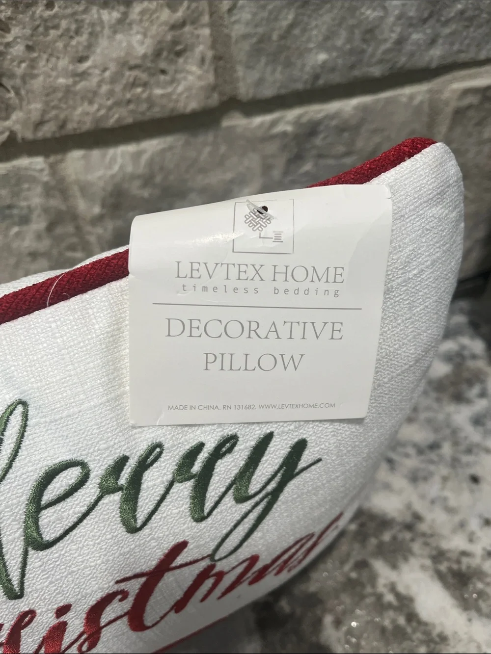 NEW Red Truck Merry Christmas Holiday Pillow